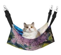 YVNKHKU The Leopard Next to The Lilac Flower Reversible Cat Hammock Hanging Soft Breathable Pet Cage Adjustable Bed for Kitten Puppy or Small Medium