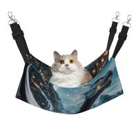 YVNKHKU The Majestic Japanese Dragon Reversible Cat Hammock Hanging Soft Breathable Pet Cage Adjustable Bed for Kitten Puppy or Small Medium