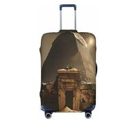 YVNKHKU The Pyramid of the Lost World Stretchable Suitcase Cover - Durable, Anti-Scratch, Fits 18-32 Inch Luggage, Easy Wash & Travel Protection, Black, S