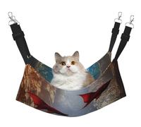 YVNKHKU The Red Dream World Reversible Cat Hammock Hanging Soft Breathable Pet Cage Adjustable Bed for Kitten Puppy or Small Medium
