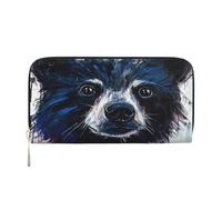 YVNKHKU wallet money clip stylish for men women handbags, pu leather, multiple compartments, perfect for cash and card portraits of cartoon animals, Black, One Size, blackone, One Size