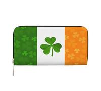 YVNKHKU Wallet Wallet Money Clip Stylish For Mens Women Handbags, Pu Leather, Multiple Compartments, Ideal For Cash And Cards irish flag, Black, One Size