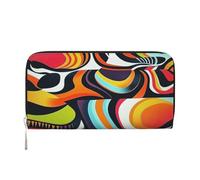YVNKHKU Wallet Wallet Money Clip Stylish For Mens Women Handbags, Pu Leather, Multiple Compartments, Ideal For Cash And Cards Complex psychedelic patterns, Black, One Size