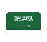 YVNKHKU Wallet Wallet Money Clip Stylish For Mens Women Handbags, Pu Leather, Multiple Compartments, Ideal For Cash And Cards Flag of Saudi Arabia, Black, One Size