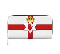 YVNKHKU Wallet Wallet Money Clip Stylish For Mens Women Handbags, Pu Leather, Multiple Compartments, Ideal For Cash And Cards Flag of Northern Ireland, Black, One Size