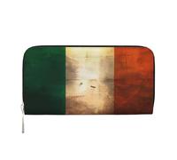 YVNKHKU Wallet Wallet Money Clip Stylish For Mens Women Handbags, Pu Leather, Multiple Compartments, Ideal For Cash And Cards Retro Irish flag, Black, One Size