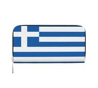 YVNKHKU Wallet Wallet Money Clip Stylish For Mens Women Handbags, Pu Leather, Multiple Compartments, Ideal For Cash And Cards Greek flag, Black, One Size