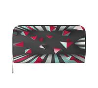 YVNKHKU Wallet Wallet Money Clip Stylish For Mens Women Handbags, Pu Leather, Multiple Compartments, Ideal For Cash And Cards Abstract Geometry Art, Black, One Size