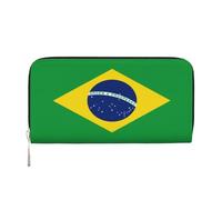 YVNKHKU Wallet Wallet Money Clip Stylish For Mens Women Handbags, Pu Leather, Multiple Compartments, Ideal For Cash And Cards Brazilian flag, Black, One Size