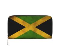 YVNKHKU Wallet Wallet Money Clip Stylish For Mens Women Handbags, Pu Leather, Multiple Compartments, Ideal For Cash And Cards Old Jamaican Flag, Black, One Size