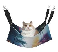 YVNKHKU Zen Garden Reversible Cat Hammock Hanging Soft Breathable Pet Cage Adjustable Bed for Kitten Puppy or Small Medium