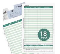 YvnShine Receipt Organizer Envelopes, 6.5x9.5 Inches, 18-Pack, Green, All-in-One Expense Tracker with Ledger & Mileage Log for Business Receipts Storage