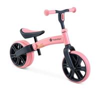 Yvolution 5024452, Junior Balance Bike, Pink, Multiple Adjustable Handlebar and Seat, Puncture-proof 9 Inch Wheels, Flexible Children's Balance Bike from 18 Months