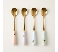 Yvonne Ellen Bee Tea Spoons Set of 4 - Stainless Steel Teaspoons Set, Decorative Tea & Coffee Spoons, Small Spoons for Tea and Coffee Serving