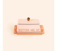 Yvonne Ellen Ceramic Butter Dish with Lid | Ceramic Butter Dish, Small Porcelain Butter Container, Pink Butter Dish with Lid, Airtight Butter Dishes | 17cm x 7cm