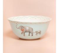 YVONNE ELLEN Elephant Bone China Serving Bowl | Large Serving Bowl, Pasta Bowl & Salad Bowl, Elegant Serving Dish, Big Bowl for Entertaining, Decorative Tableware | 25 x 12 cm