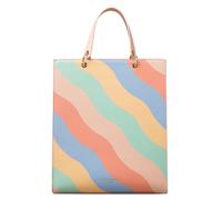 YVONNE ELLEN - Large Structured Tote Bag, Wobble Stripe Multicolour, Oversized Tote Bag, Chic and Versatile Bag with Adjustable and Detachable Straps