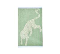 Yvonne Ellen Leopard Stripe Bath Towel, Fresh Sage