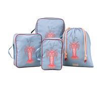 Yvonne Ellen Packing Cube Set - Pale Blue With Lobster - Pale Blue With Lobster - 824378 - 5060388017804