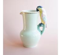 Yvonne Ellen Parrot Ceramic Jug | Large Decorative Milk & Cream Jug, Porcelain Custard & Gravy Jugs, Microwavable Kitchen Pouring Jugs | 16.5 x 13 x 25 cm