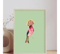 YVONNE ELLEN Red Fancy Birdie Wall Print