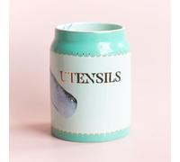 YVONNE ELLEN Whale Stoneware Utensil Holder - Large Kitchen Utensil Pot, Multicolour Large Utensils Holder, Ceramic Kitchen Utensils Holder, Countertop Utensil Storage Pot, 16.5cm x 12cm