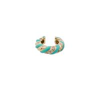 Yvonne Léon 9kt yellow gold, turquoise and diamond ear cuff One Size