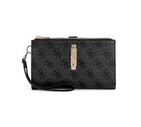 Yvonne Logo Double Zip Organizer Wallet, Coal Logo, One Size, Yvonne Logo Double Zip Organizer Wallet