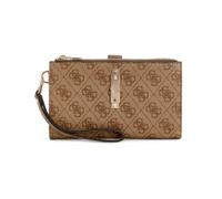 Yvonne Logo Double Zip Organizer Wallet, Latte Logo, One Size, Yvonne Logo Double Zip Organizer Wallet