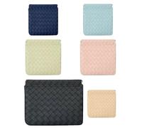 YVRUXIKN 6 Pcs Small Makeup Bags for Purse,Self-Closing Snap Closure Organizer Pouches, Portable No Zipper PU Leather Cosmetic Bags for Travel, Car, Daily Use-Holds Headphones, Jewelry, mix colors,