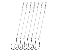 YVUDW Circle Hook with Steel Wire Leaders for Fishing Saltwater 30pcs Circle Hooks Rigs Steel Leader with Circle Hook Catfish Rig