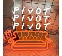 YvuYamg Friends TV Show Neon Sign, Pivot Neon Light Sign for Wall Decor, Sofa Neon Sign for Bedroom Living Room, LED Friends Themed Party Decorations, Acrylic Material, 20-30" x 5-10" Size