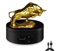 YVVV Electric Rotating Turntable,rotating display stand for Video Shooting,Display Jewelry,Anime Figures,Watch-12cm/4.72 Inch, Motorized Turntable 360º Rotating for Product Display Black