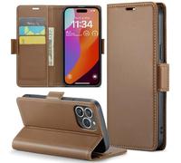 YVWUNH for Iphone 1615 13 14 12 11 Pro Max SE X XR XS 8 7 6 6S Plus Card holder Wallet cover With Leather Phone Case,Light Brown,For iPhone 13 Mini
