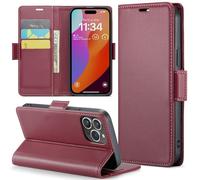 YVWUNH for Iphone 1615 13 14 12 11 Pro Max SE X XR XS 8 7 6 6S Plus Card holder Wallet cover With Leather Phone Case,Claret,For iPhone 6p 7p 8p