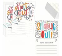 YVYAVGE 100 Pcs Shout Out Cards for Employees - Staff Appreciation Thank You Cards for Teacher, Coworker, Office Bulletin Board, Recognition & Encouragement Notes
