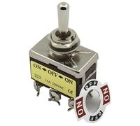 YVZDHNSFY 10pcs FGS12-223 perforate Diameter 12 mm 6 pin - Off - DPDT 3 Positions Reset Toggle Switch