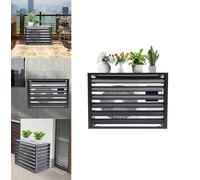 Ywanwj air source heat pump cover 1.5P outdoor condenser protective cover aluminum air conditioning cover Hide Air Con Noise Reduction Multifunctional plant rack will make you durable outdoors