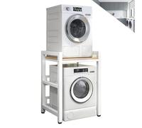 Ywanwj Stacking Kit Adjustable Stand, Washing Machine Organiser Shelf Over Washer Machine Storage Unit, Suitable for Bathroom Kitchen Balcony Laundry Room, Bearing Capacity 400kg