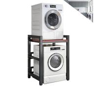 Ywanwj Stacking Kit Adjustable Stand - Washing Machine Storage for Front Loader Washing Machine & Tumble Dryer Storage Rack over washing machine storage unit, 400KG Load Capacity