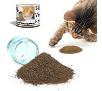 YWAOOH Cat Toys - Silvervine Powder for Cats, 100% Natural Catnip Alternative, 25G (0.88OZ), Safe for All Cat Ages, Matatabi Gall Fruit Powder