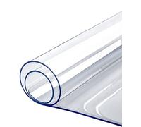 YWARX Clear Table Protector Cover, 1.5mm Thick 75x75cm Custom Transparent Table Cover, PVC Tablecloth Protector, Plastic Table Protector for Dining Room Table, Dining Table Protector