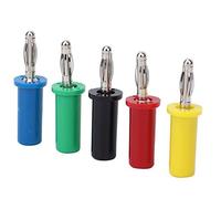 YWBL-WH 10 Pcs Banana Jack Connector 4mm 30~60V 32A | Integrated Welding Plug, 6-Pin High-Strength Design, Stackable 4mm Jack, 10-Piece Set, Test Equipment