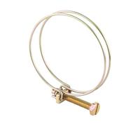 YWBL-WH 10pcs Double Wire Hose Clamp Zinc Plated Iron Adjustable Pipe Clamps with Screws Bolts Locking for 13mm-16mm Hoses Tubes Automotive Plumbing (32mm (28-32))