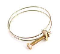 YWBL-WH 10pcs Double Wire Hose Clamp Zinc Plated Iron Adjustable Pipe Clamps with Screws Bolts Locking for 13mm-16mm Hoses Tubes Automotive Plumbing (64mm(59-64))