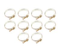 YWBL-WH 10pcs Double Wire Hose Clamp Zinc Plated Iron Adjustable Pipe Clamps with Screws Bolts Locking for 13mm-16mm Hoses Tubes Automotive Plumbing (57mm (52-57))