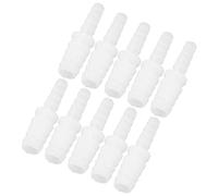 YWBL-WH 10Pcs Plastic Hose Fittings Pipe Connectors PE Tube Connector Barb Reducer Joint Straight Through Set Kit for Pump Tube (6-9mm conversion head)