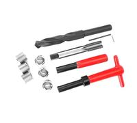 YWBL-WH 11Pcs Stainless Steel Thread Repair Kit, High-Strength Tap Insertion Tool for Aluminum Alloy with Overcurrent Protection, X 1.5 -Imperial Conversion Threaded Insert,