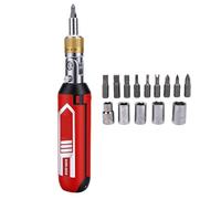 YWBL-WH 14 in 1 Ratchet Screw Driver, 180 Degree Rotating Head with 5 Lock Positions and Magnetic Bits, Cr V Steel Multi Bit Set for Home Car Electronics Furniture