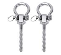 YWBL-WH 1500LB Heavy Duty Bearing Hanger Swing Hooks 304 Stainless Steel Swing Hardware Set with 180 Degree Rotation Mute for Jungle Hammocks